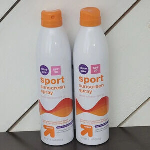 Lot 2 Up & Up Sport Sunscreen Spray SPF 30 Value Size 9.1 Oz  16CT